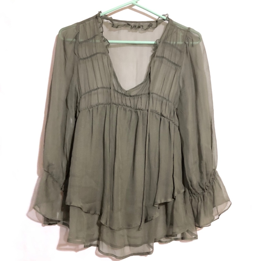 Olive Green Blouse